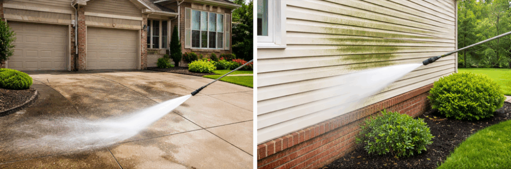 House pressure washing